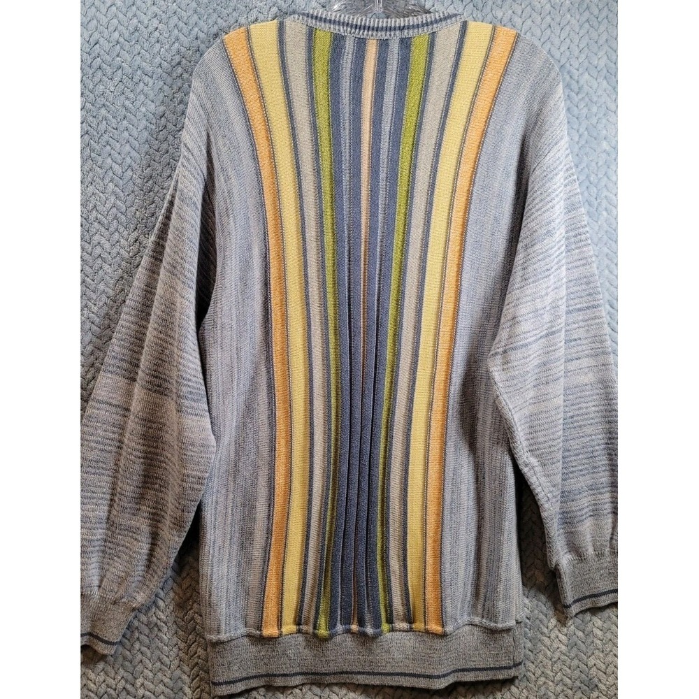 Vintage Norm Thompson Men's Size Large Round Neck Knit Sweater Coogi Style 3D
